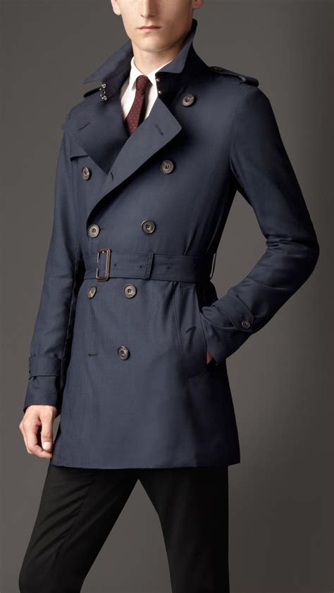 burberry trench men blue|men's Burberry trench coat classic.